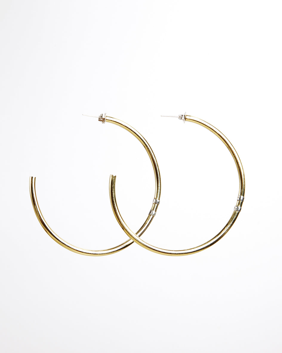 very large hoop earrings gold color