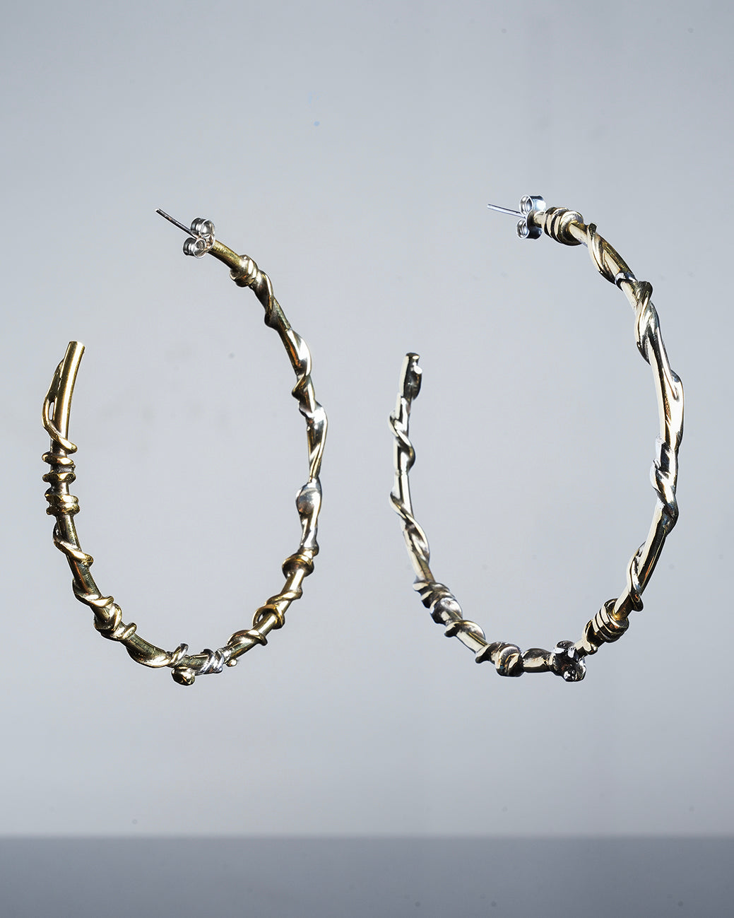 hancrafted extra large hoop earrings, original jewelry art work