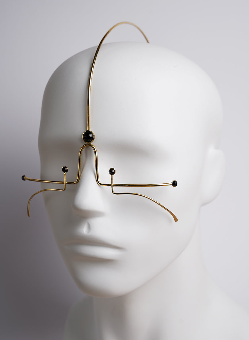 gold face mask jewelry, perfect item for festivals and events