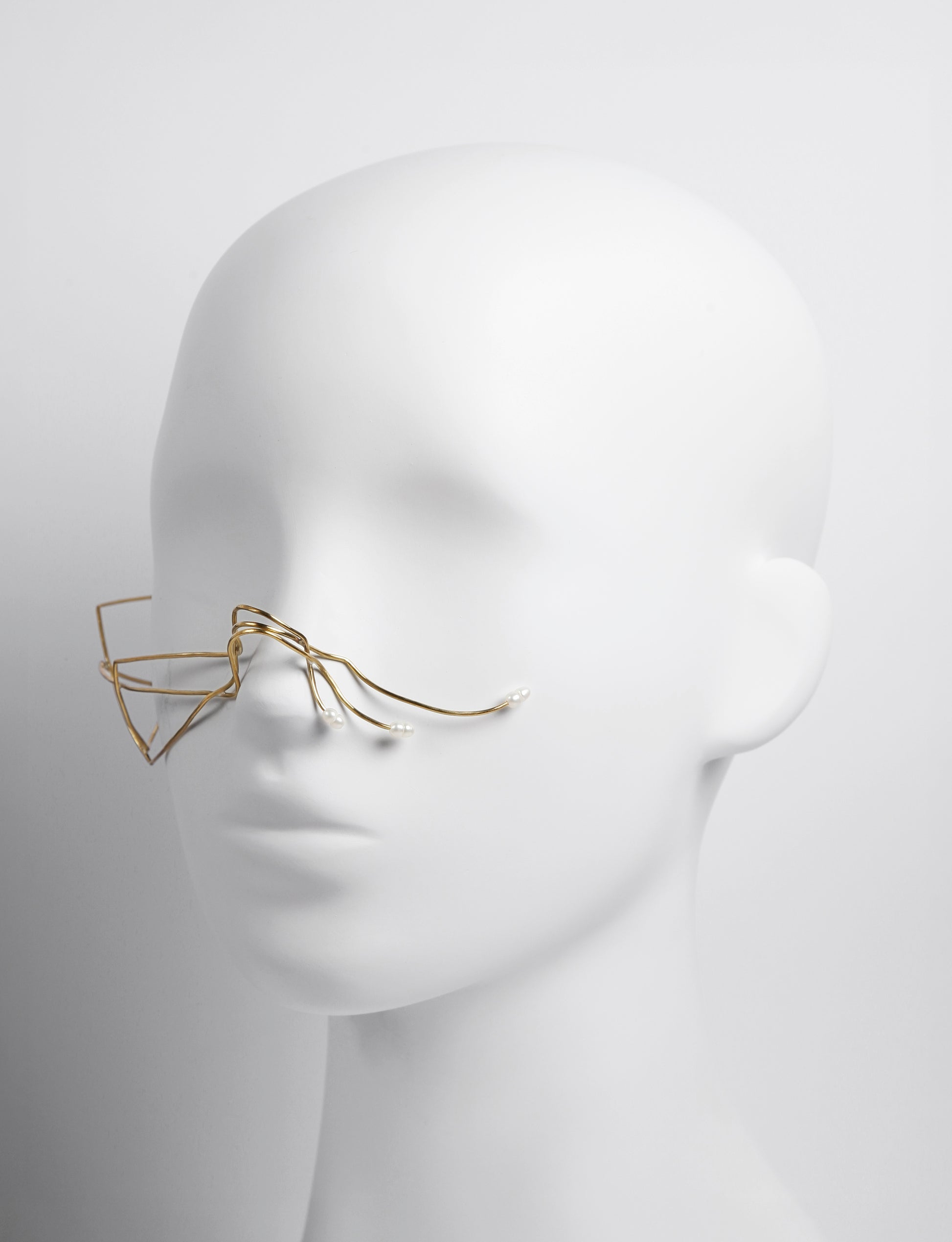 face jewelry masterpiece and avant-garde futuristic design