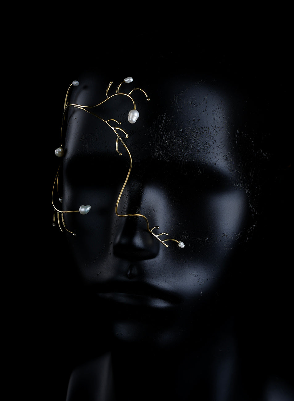 very unique contemporary face jewelry