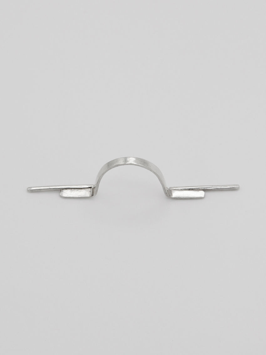 nose clip jewelry in silver, contemporary handmade jewel