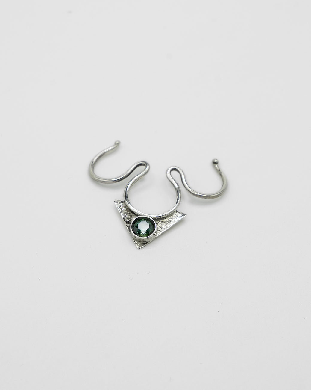 handcrafted silver  nose jewelry, fake septum no piercing jewel