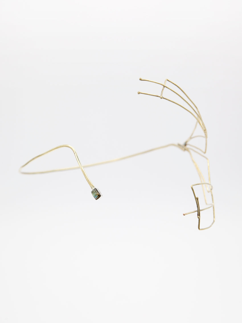 face jewelry in gold color