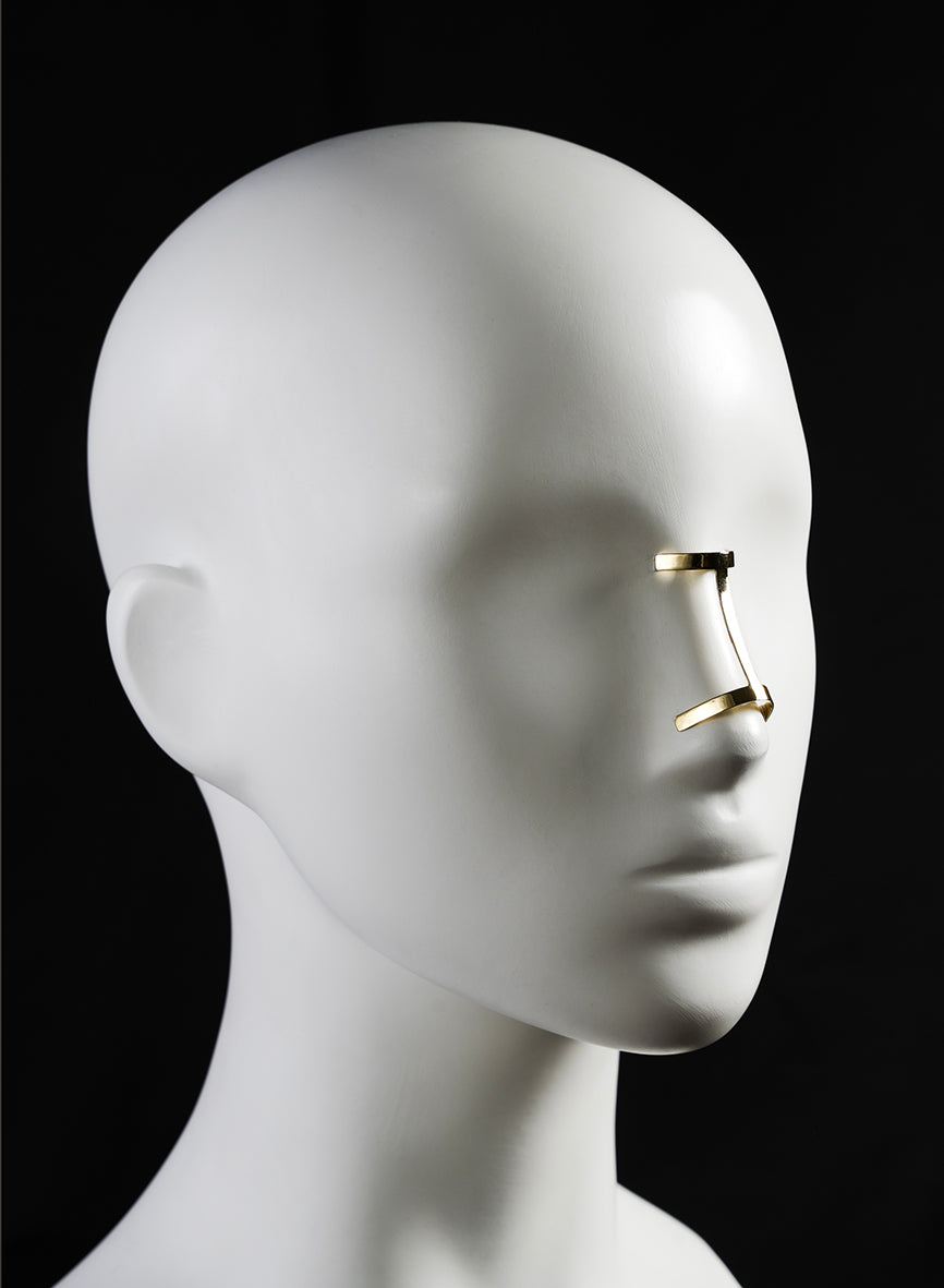 no piercing nose jewelry, golden color