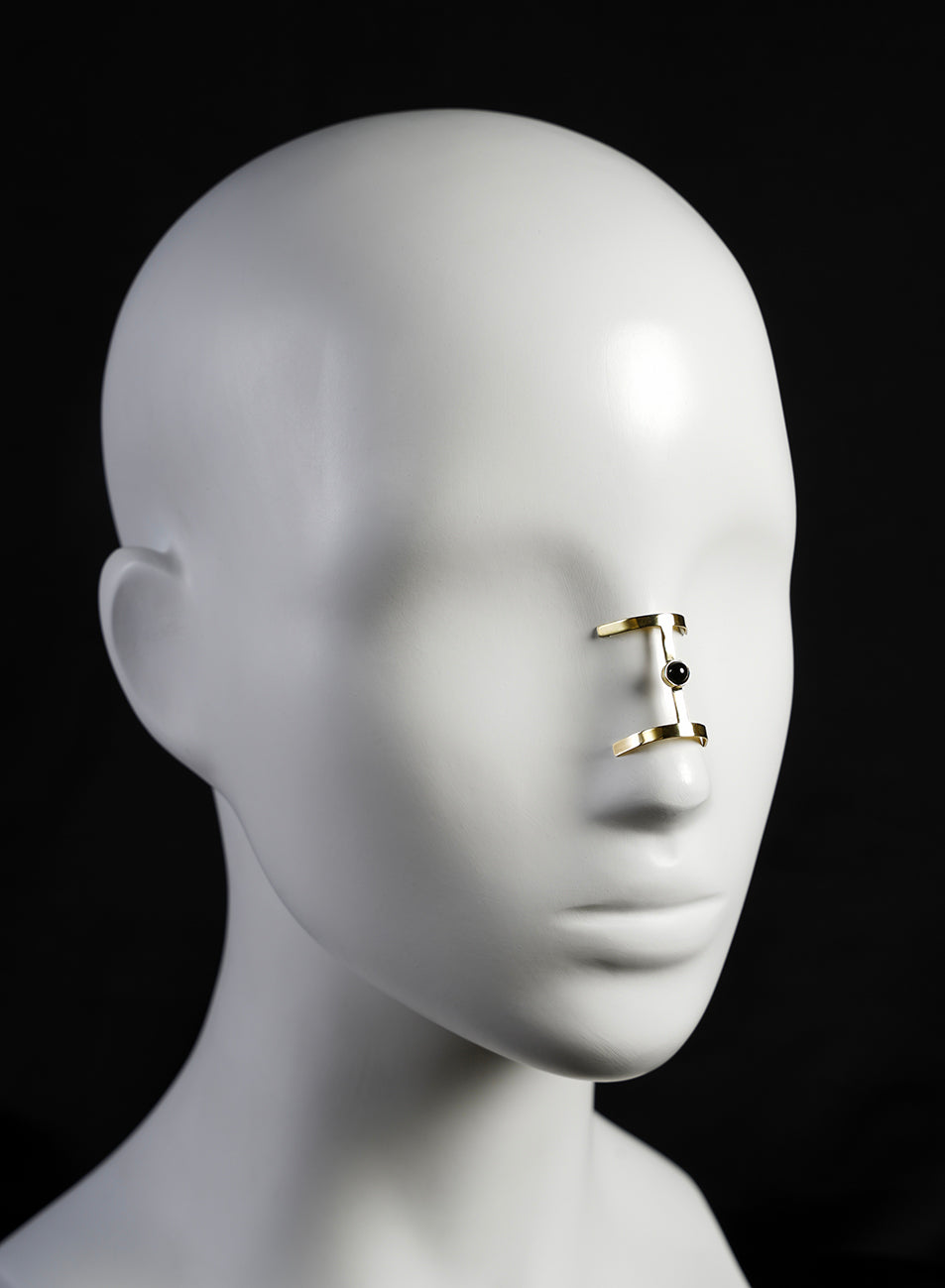 face jewelry who decorate the nose, gold color