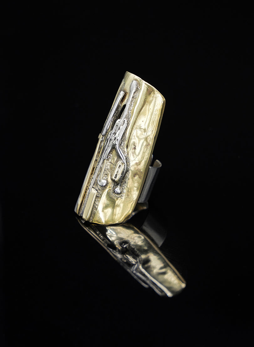 adjustable raw design ring 