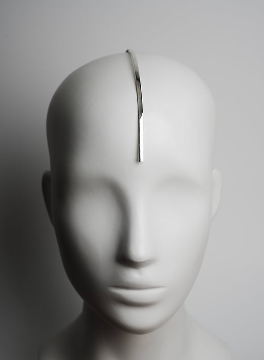 silver jewelry with pure minimalist style, to wear on the head