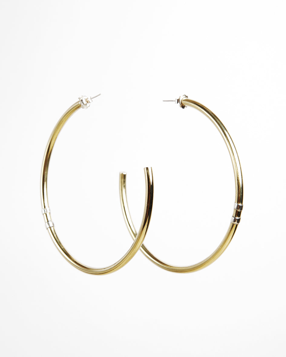large hoop earring minimalist design