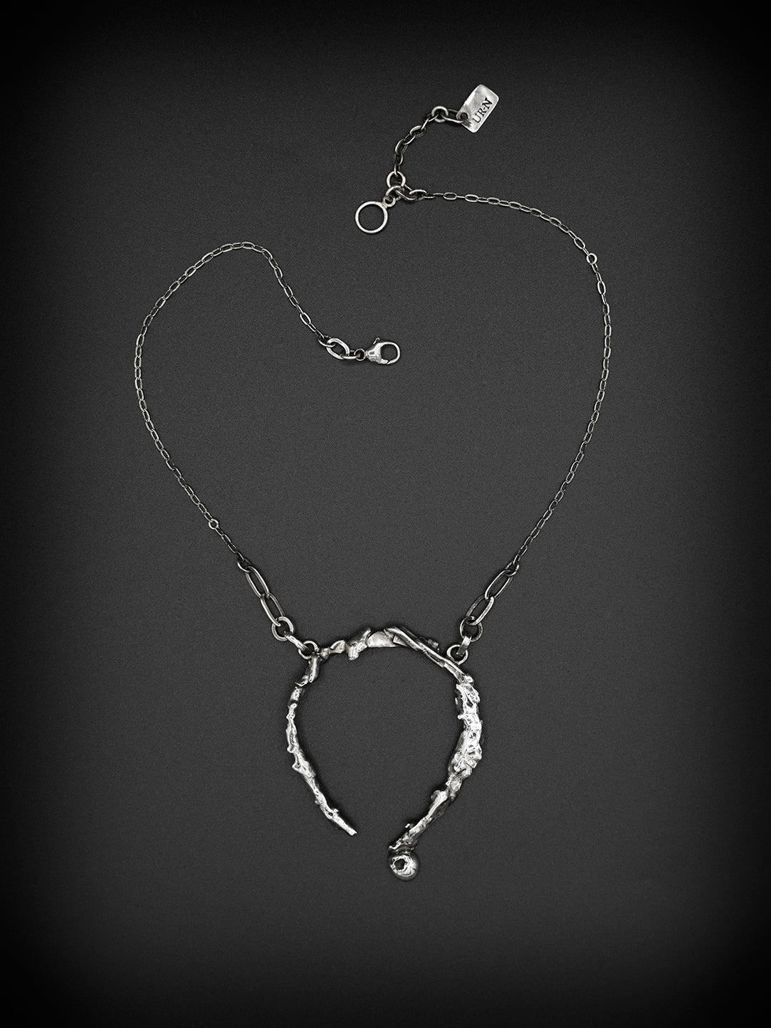 beautiful silver sterling necklace, one of a kind piece of art.