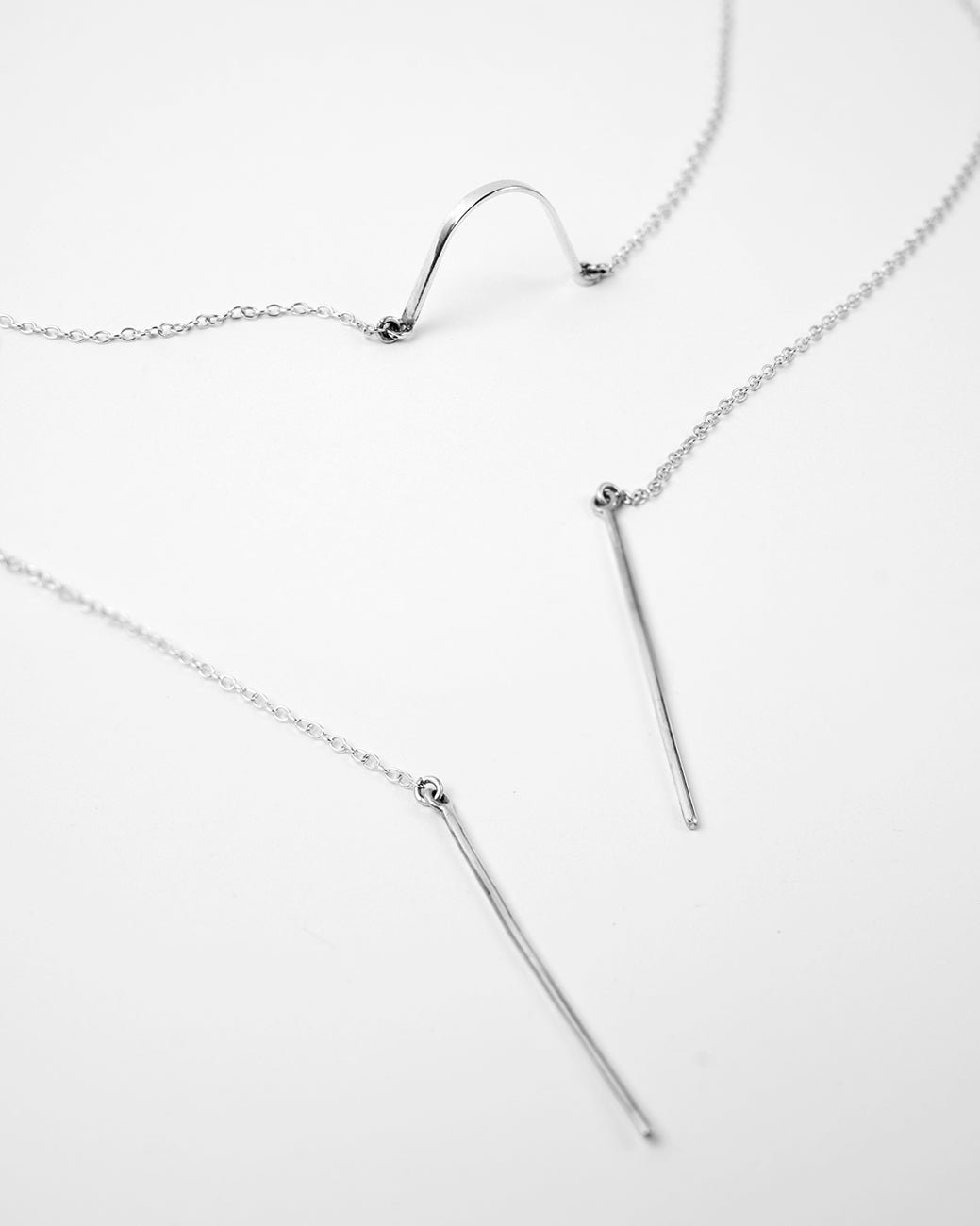 fake nose bridge jewelry in silver with chains