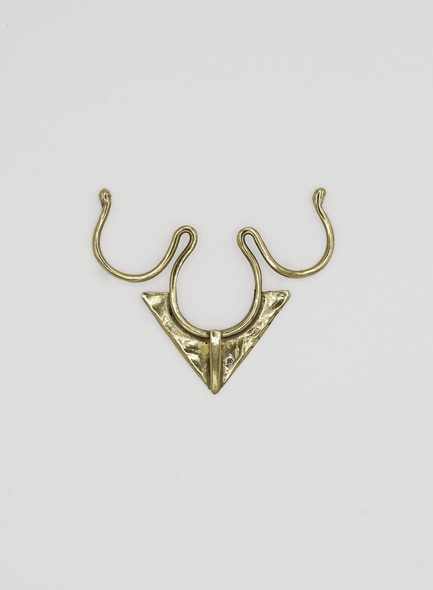 septum no piercing, contemporary artisan design, gold