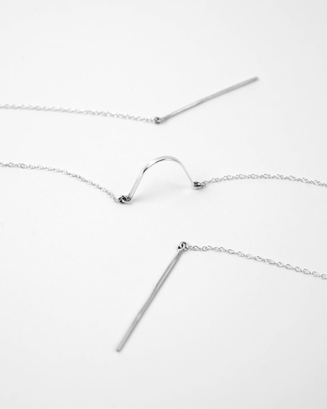 nose bridge jewelry with chains and pendant