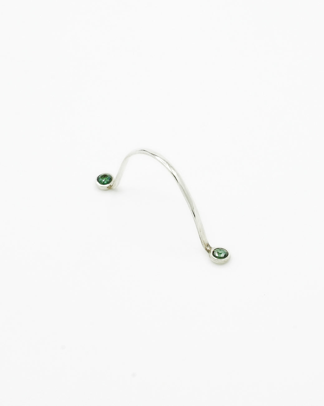 nose bridge clip-on jewelry in silver