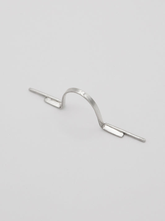 minimalist clip on jewelry to fit the bridge of hte nose in silver