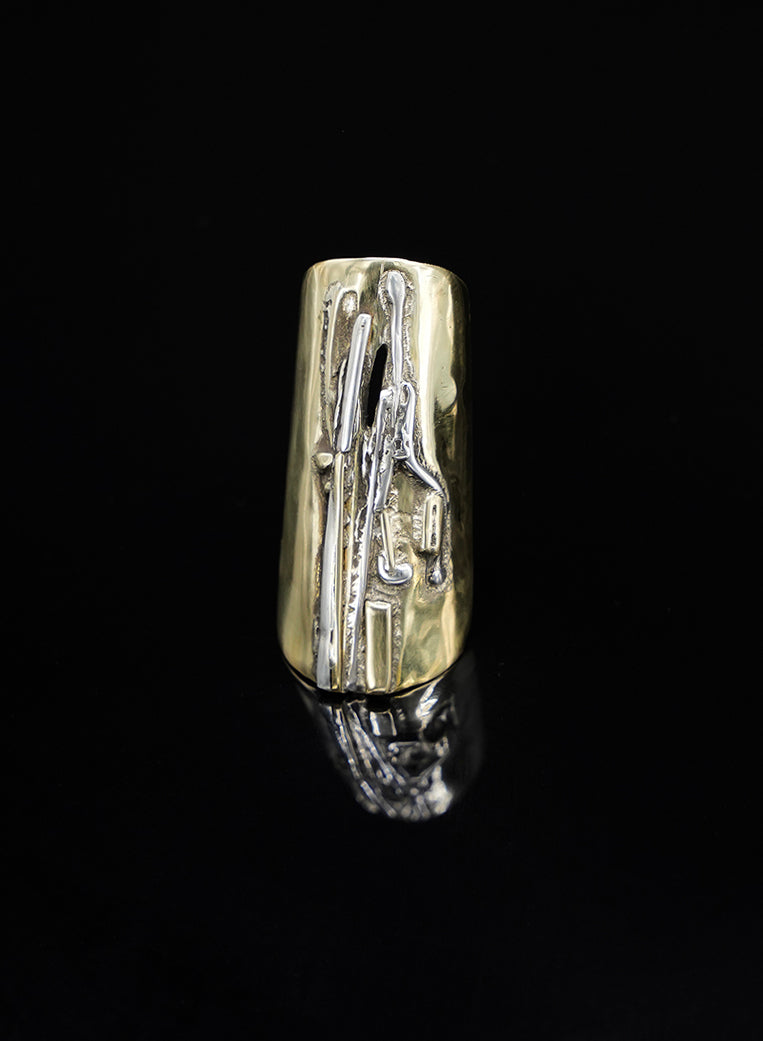 adjustable one of a kind ring, raw design