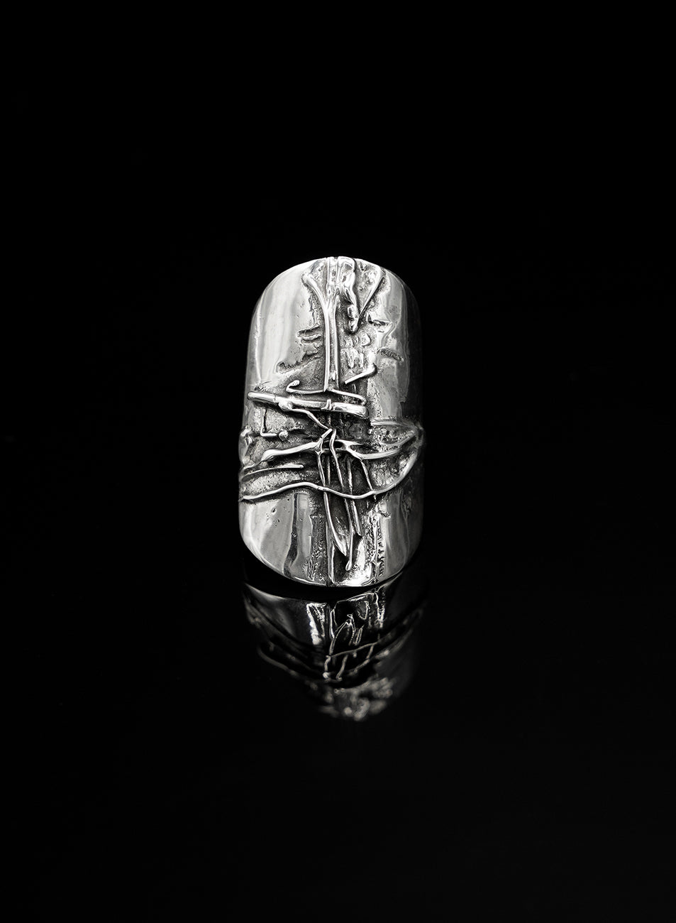 raw design one of a kind silver ring