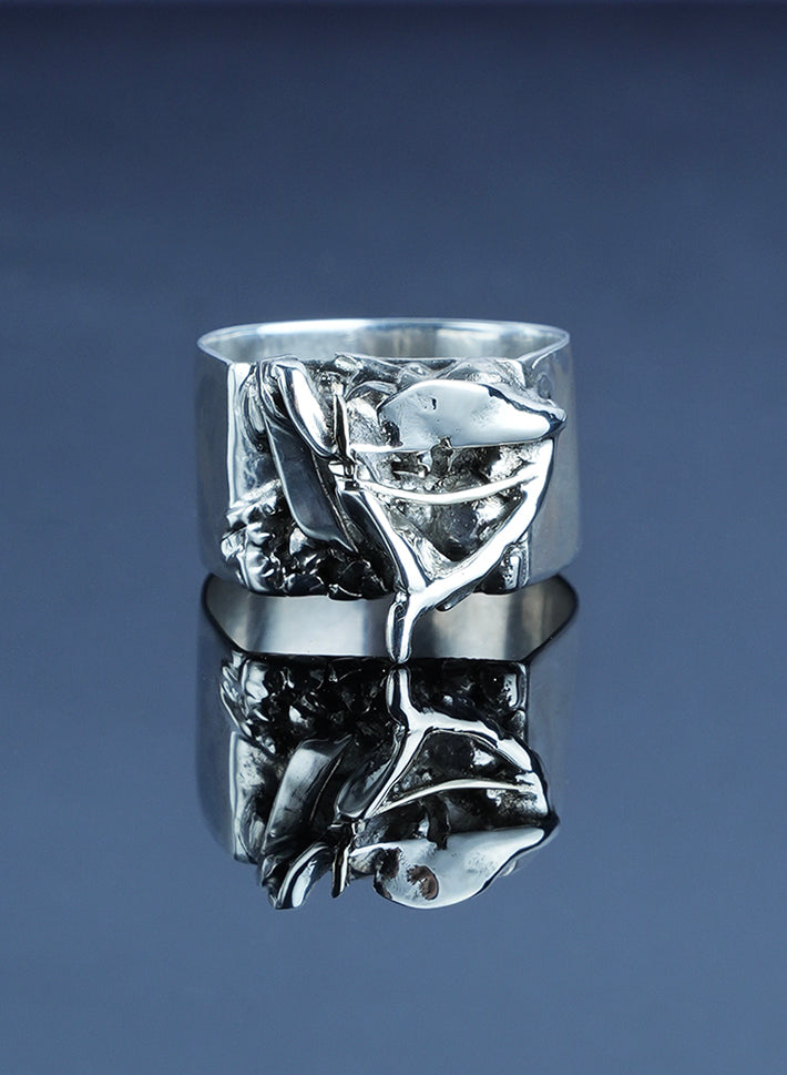 one of a kind contemporary 925 silver ring