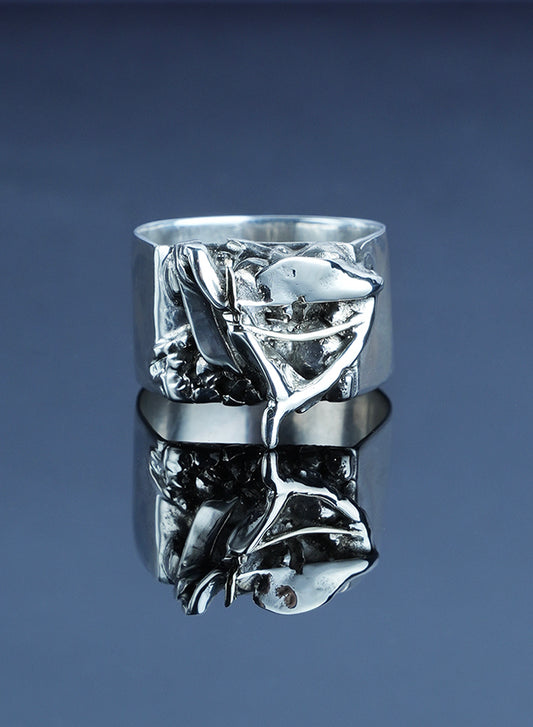 one of a kind contemporary 925 silver ring