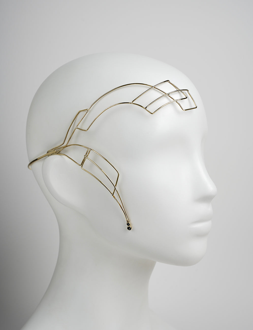 golden design face jewelry mask