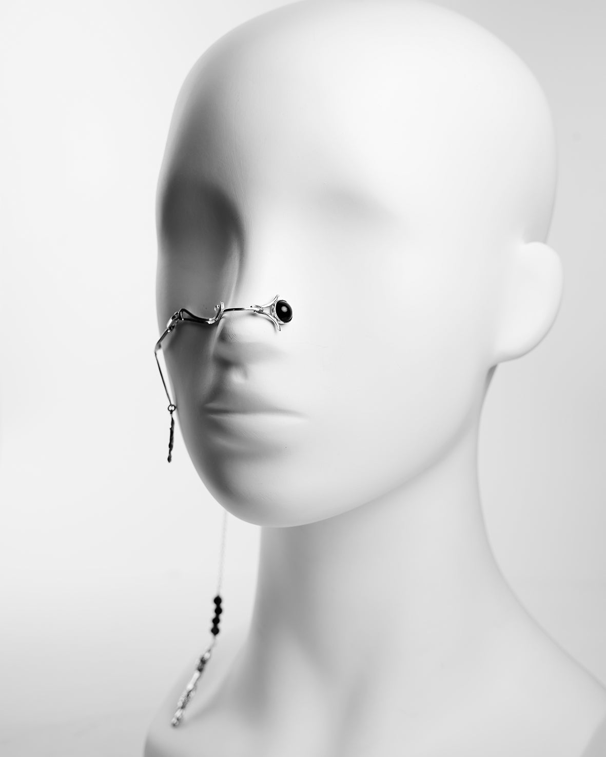 jewelry piece, nose clip with chain and pendant 